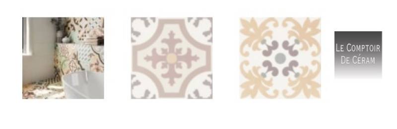 carrelage patchwork motifs carreaux ciment saumon pour exterieur bordeaux 33