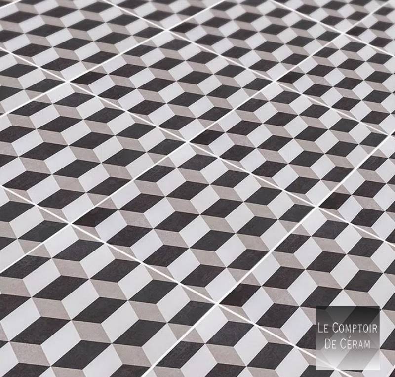 carrelage noir et blanc carraux de ciment pour terrasse exterieure beziers 34