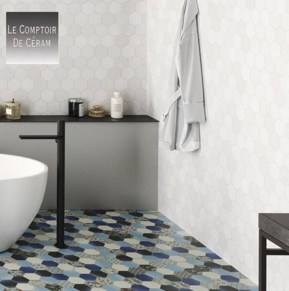 carrelage hexagonal fleur vert montpellier 34