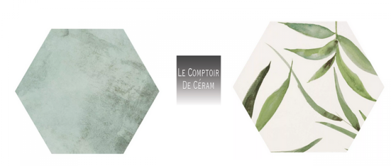 tomette motifs feuille paris 75