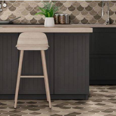 carrelage zellige ecaille de poisson coloris taupe  rennes 35