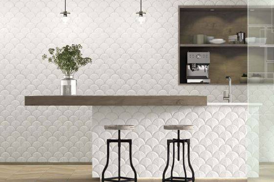 CARRELAGE MURAL FORME COQUILLAGE 3D PARIS ILE DE FRANCE