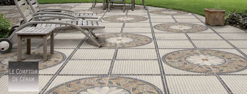 CARRELAGE TERRASSE MOSAIQUE PIERRE PETITS PRIX HAUT DE SEINE 92