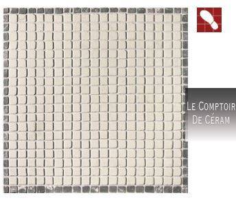 CARRELAGE POUR TERRASSE MOSAIQUE EN PIERRE BEIGE 44 X 44 CM MONTPELLIER 34