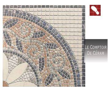 CARRELAGE POUR TERRASSE ROSACE EN PIERRE MOSAIQUE 44 X 44 CM GRENOBLE 38