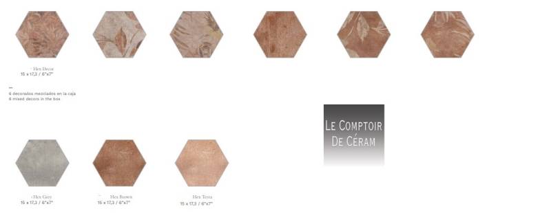 tomette 17 x 15 cm aspect terre cuite terracotta Laval 53