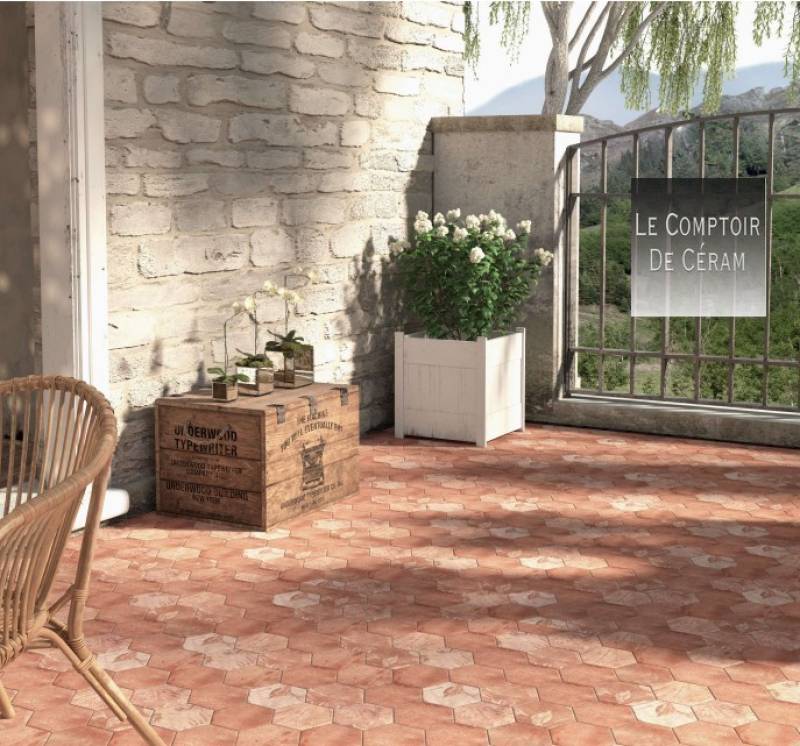 tomette imitation terre cuite antidérapant R10 paris 75
