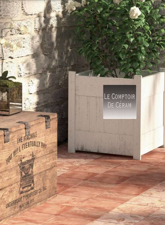 carrelage imitation terre cuite 20 x 20 cm terracotta petit prix Lyon 69