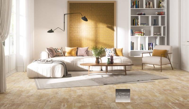 carrelage aspect béton beige antidérapant R10 60 x 60 cm Collection 2025 Nîmes 30