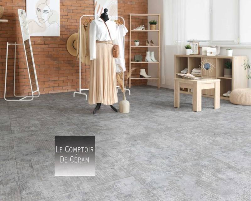 carrelage aspect textile boutique magasin fort passage 2026 Versailles 78