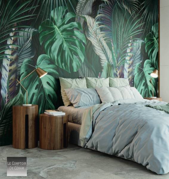 carrelage mural panoramique ultra fin jungle design lyon 69