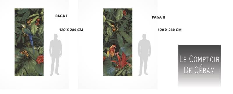 carrelage mural  format XXL motifs tropical Grenoble 38