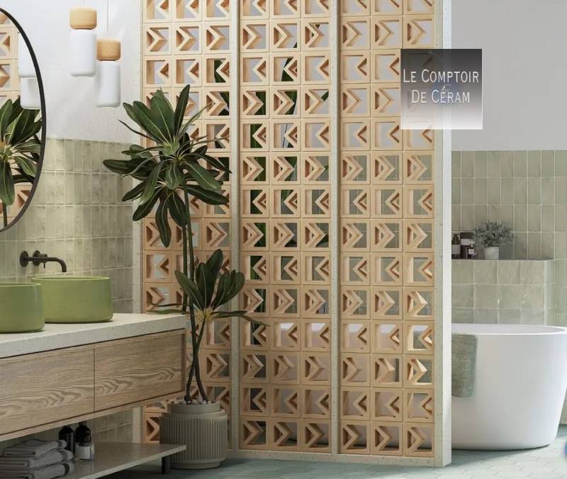 carrelage bloc de séparation claustra ajouré design 2026 Dijon 21