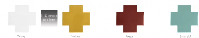 faience d ecouleurs en forme de croix 15 x 15 cm paris 75