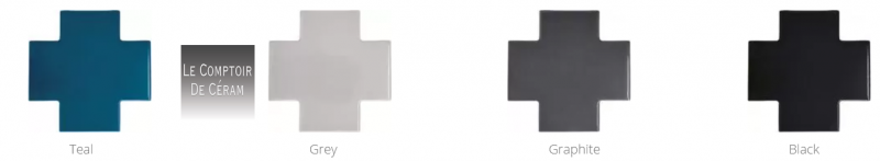 faience murale carrelage de couleur noir et blanc forme croix design nimes 30