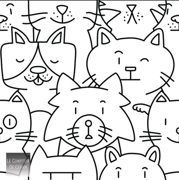 carrelage mural motifs chat design Marseille 13
