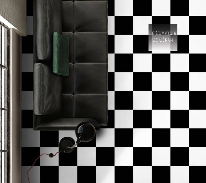 carrelage damier noir et blanc 25 x 25 cm 2025 rennes 35