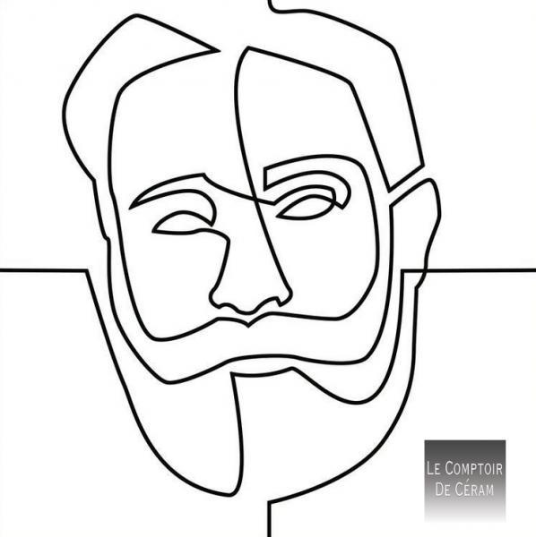 carrelage mural motifs face line cannes 06