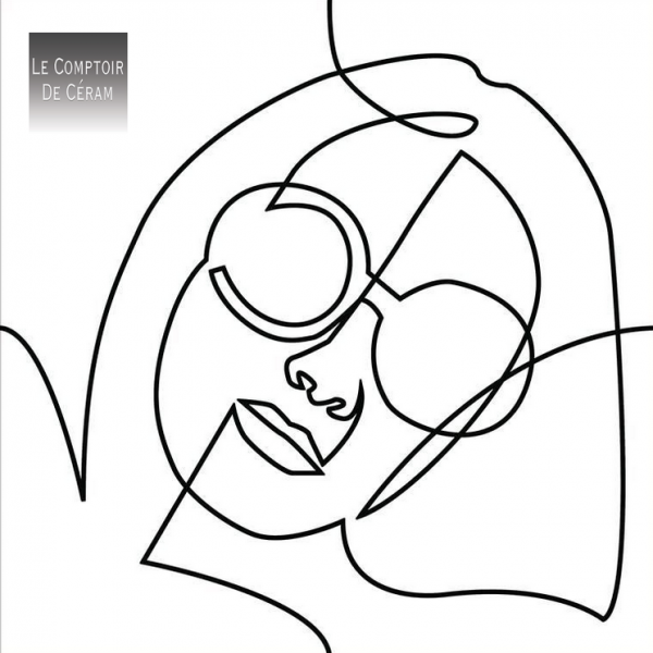 faïences murales aux motifs face design 25 x 25 cm bordeaux 33
