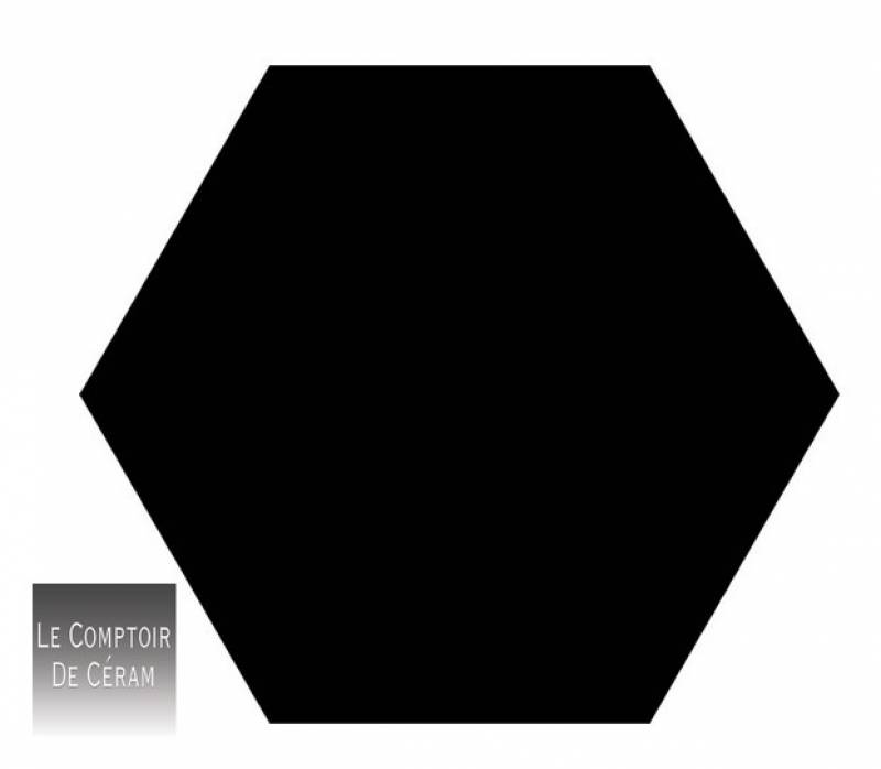 carrelage hexagonal grand format noir uni bordeaux 33