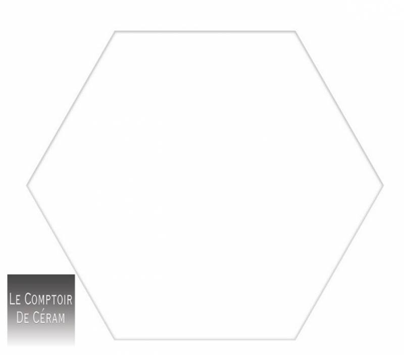 carrelage hexagonal grand format blanc uni cannes 06