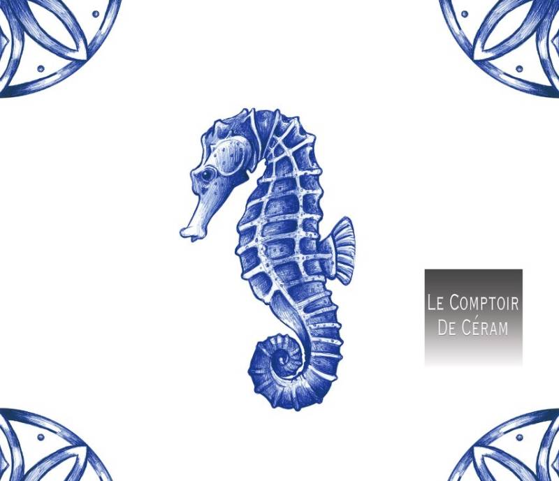 carrelage motifs fruits de mer pour restaurant Lyon 69