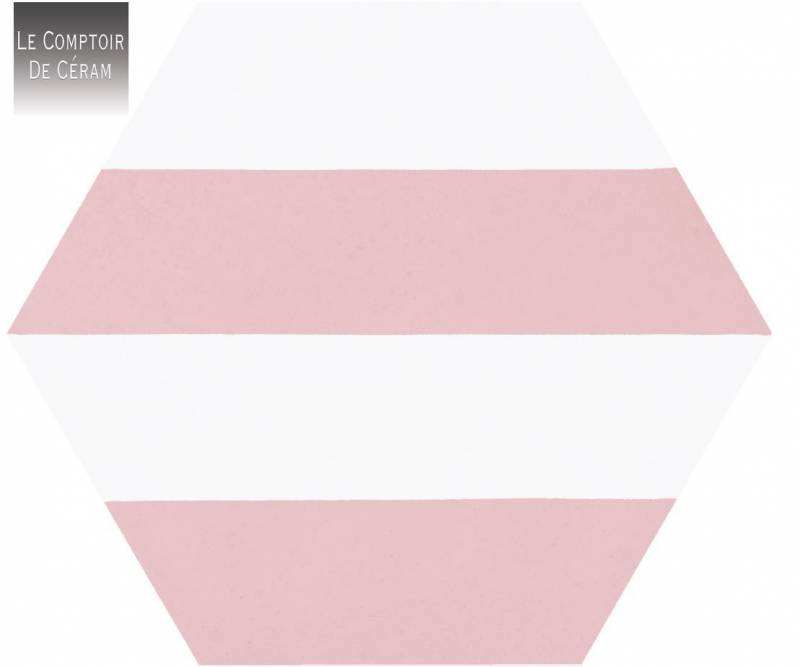 carelage rose et blanc hexagonal avignon 84