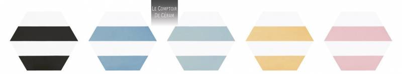 carrelage hexagonal de couleur 25 x 25 cm sol et mur nimes 30