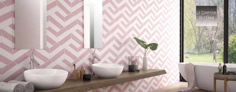 carrelage rose hexagonal 25 x 25 cm valence 26