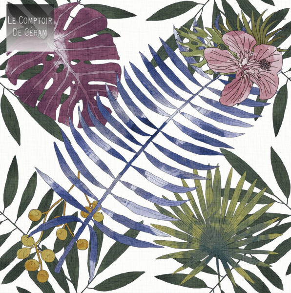 faience tropicale vegetale 25 x 25 cm lille 59