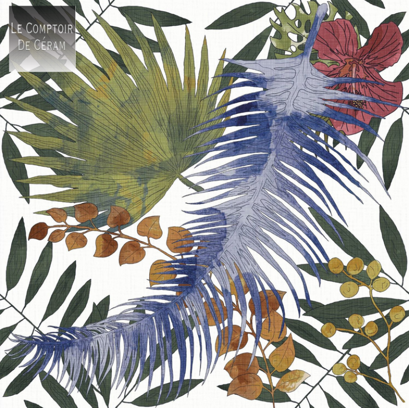 faience feuilles tropicales pour sol et mur lyon 69