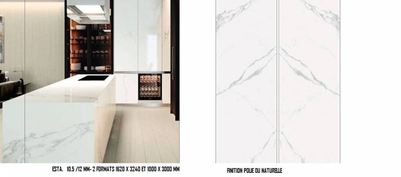 plan de travvail en effet marbre blanc brillant ou mate fine épaisseur bordeaux 33