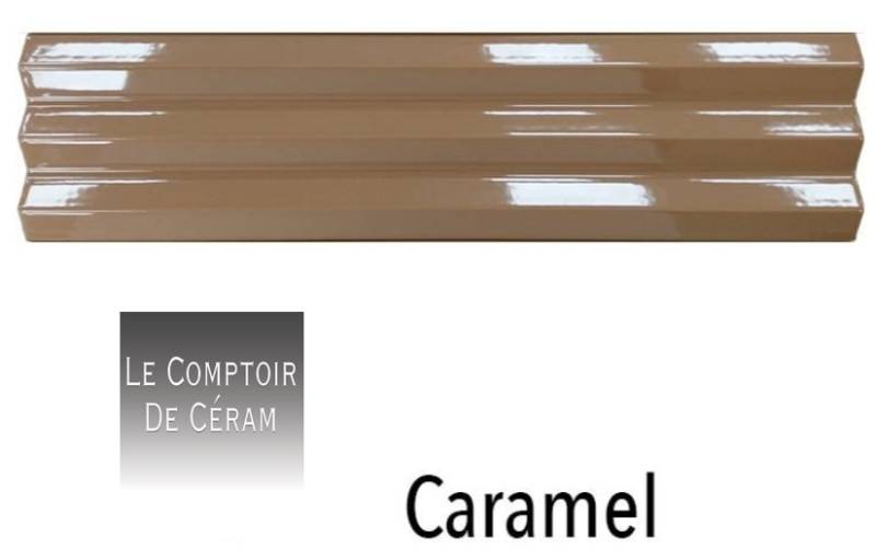 carrelage mural 3d pour salle de bains couleur caramel Dijon 21