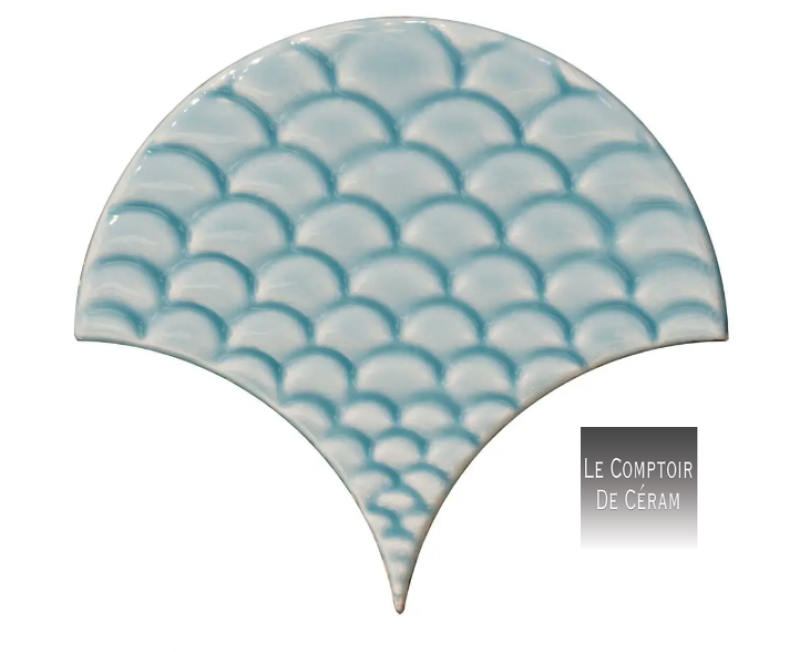 faïence écaille de poisson bleu ciel design 2024 Marseille 13