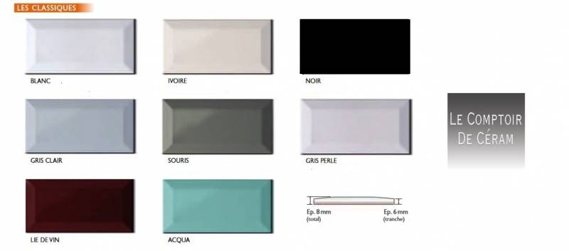 carrelage metro frabrication francaise de couleur 7.5 x 15 cm grenoble 38