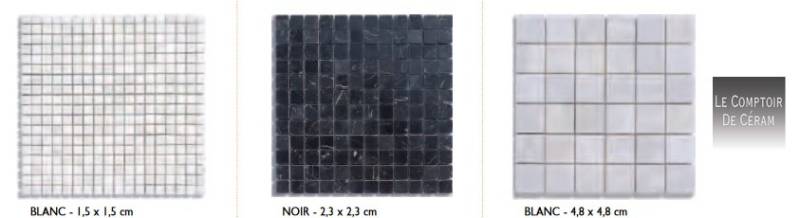 mosaique marbre noir 2 x 2 cm montpellier 34