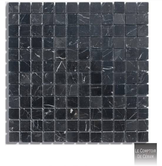 mosaique en marbre noir brillant 1.5 x 1.5 cm nice 0.6