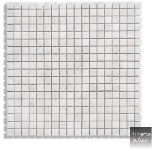 mosaique en marbre blanc 1.5 x 1.5 cm lyon 69
