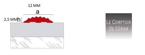 BAGUETTE PROFILE EN ALUMINIUM ANTI DERAPANT POUR SOLS ET ESCALIERS LYON 69