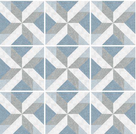 carrelage geometrique bleu terrasse extérieure  la trinité sur mer 56