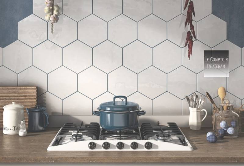 faïence murale hexagonal blanc brillant 17 x 20 cm hauts de seine 92