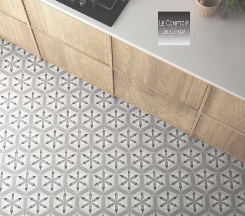 carrelage grès cérame Etoiles vintage hexagonal cannes 06