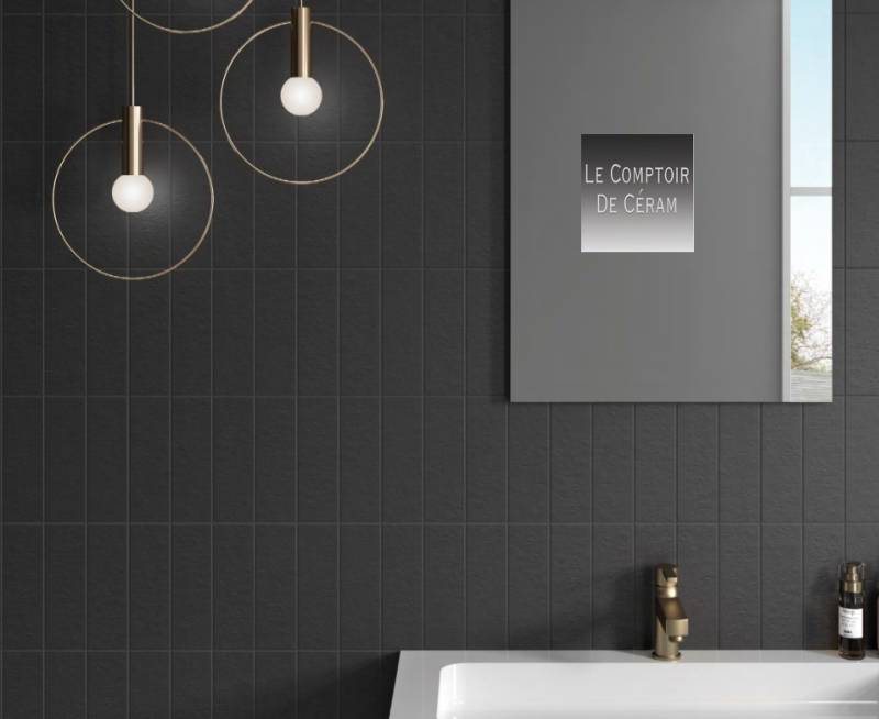 faïence noir brillant 6 x 18.6 cm Montpellier 34