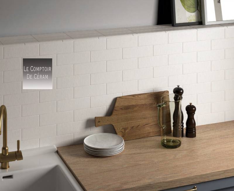 crédence faïence blanc brillant design Toulouse 31