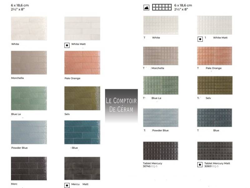 faïences brillantes aspect brique américaine design Nantes 44