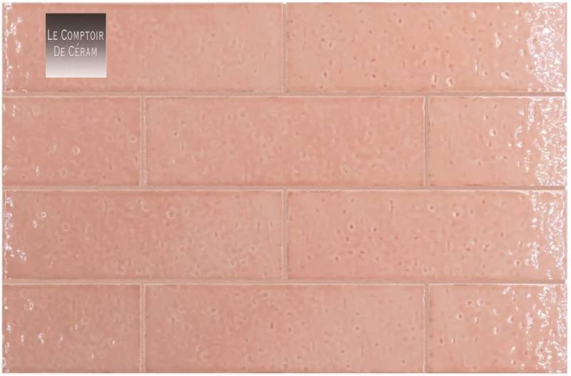 faïence rose brillant 6 x 18.6 cm dijon 21
