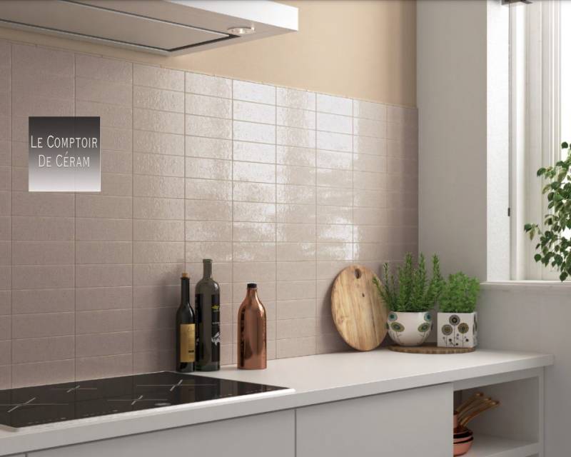 faïence brillante beige crédence cuisine 2024 Marseille 13
