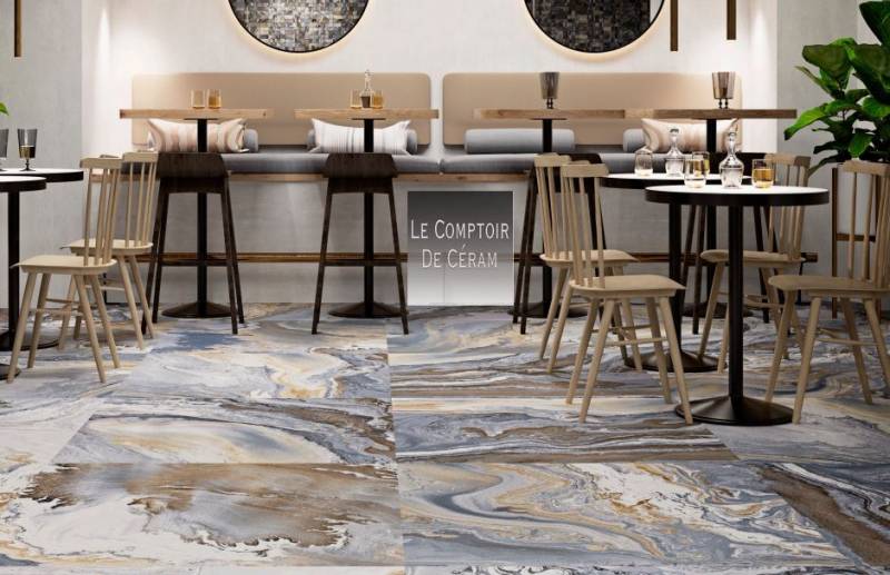 carrelage effet marbre bleu 50 x 100 cm pour interieur et terrasse bordeaux 33