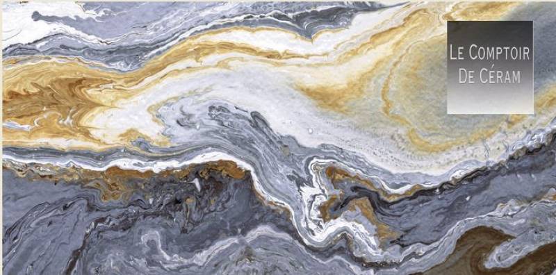 carrelage couleur imitation marbre bleu jaune design  cannes 06