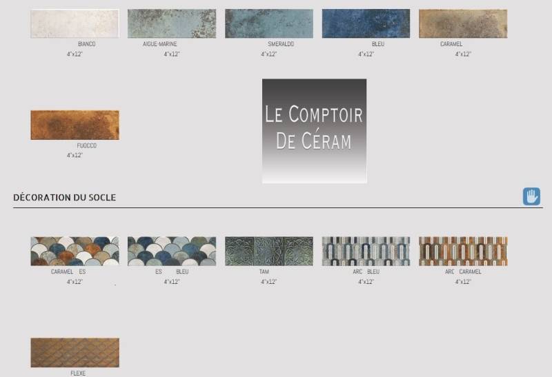 faïence de couleur aspect métallisé petit prix Poitiers 86